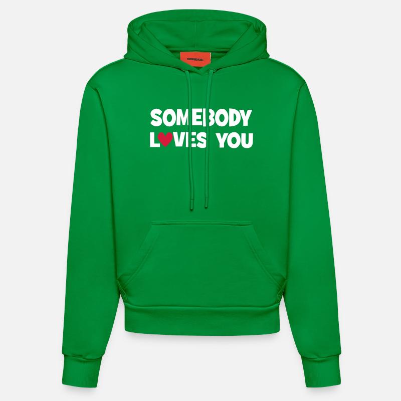 Quelqu’un vous aime - Sweat à capuche bio ajusté fabriqué en UE - City Green