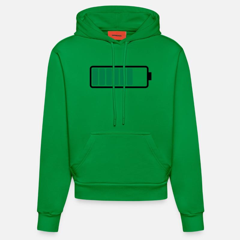battery_02 - Sweat à capuche bio ajusté fabriqué en UE - City Green