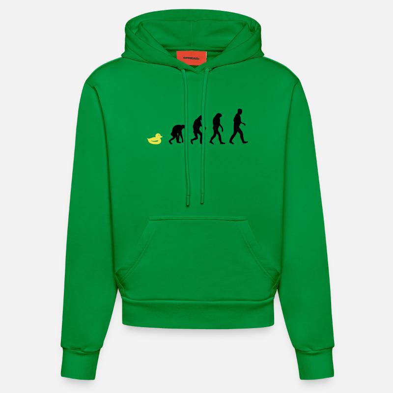 ducky evolution - Sweat à capuche bio ajusté fabriqué en UE - City Green