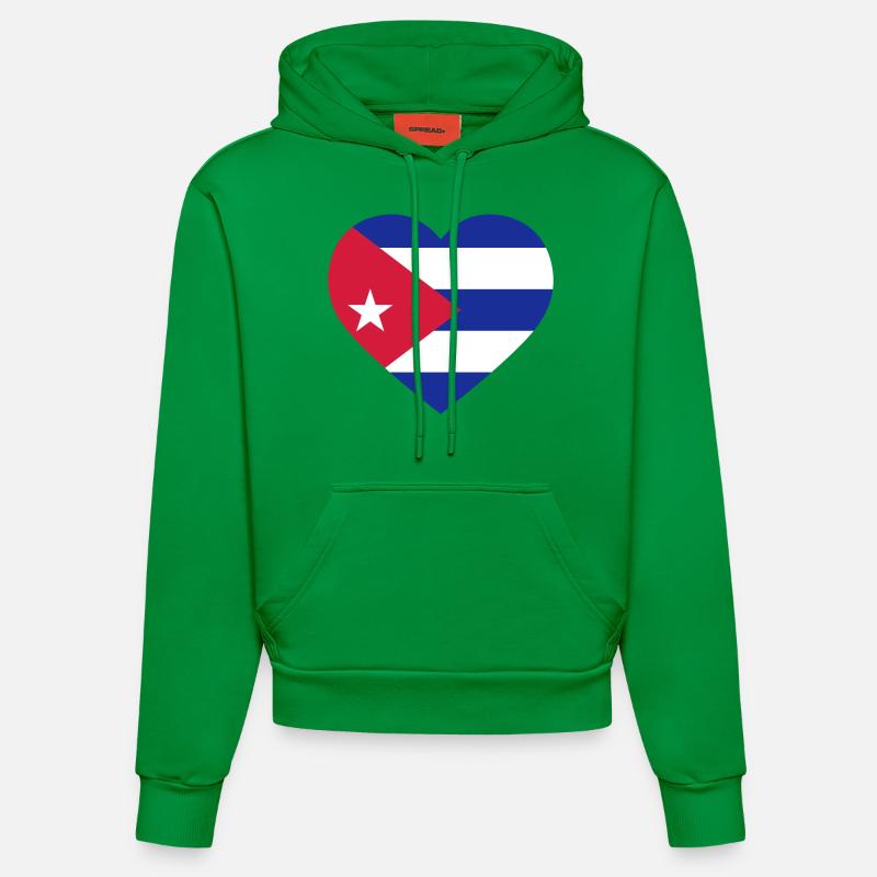 Cuba Coeur - Sweat à capuche bio ajusté fabriqué en UE - City Green