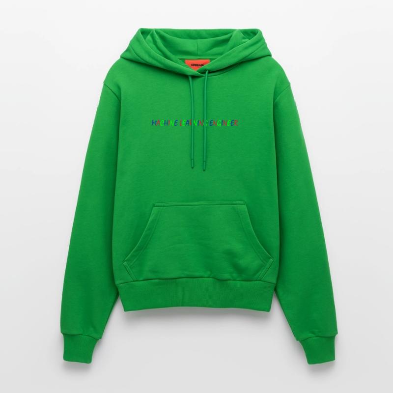 Machine Learning Engineer – Farbliche Typografie Organic Fitted Hoodie Made in EU