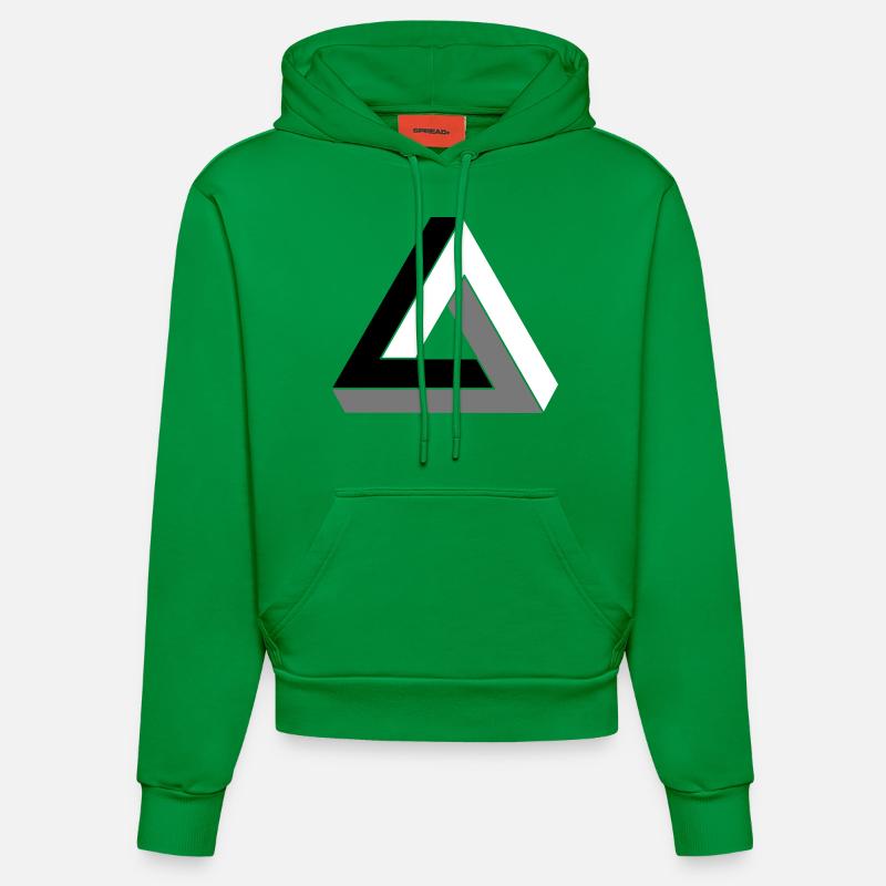 Le triangle impossible - Sweat à capuche bio ajusté fabriqué en UE - City Green