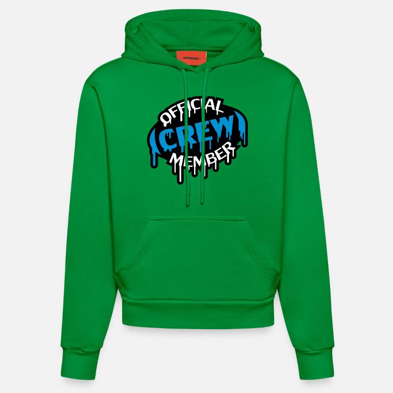 Official Crew Member Stamp - Sweat à capuche bio ajusté fabriqué en UE - City Green