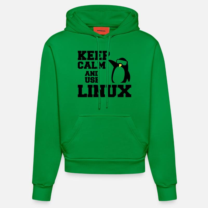 garder utilisation calme linux - Sweat à capuche bio ajusté fabriqué en UE - City Green