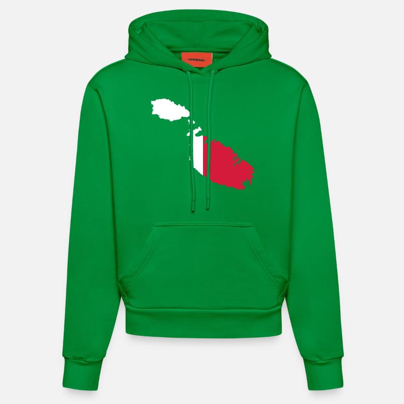 Malte - Sweat à capuche bio ajusté fabriqué en UE - City Green