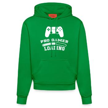Pro Gamer Loading - Organic Fitted Hoodie Made in EU - City Green - Vorne