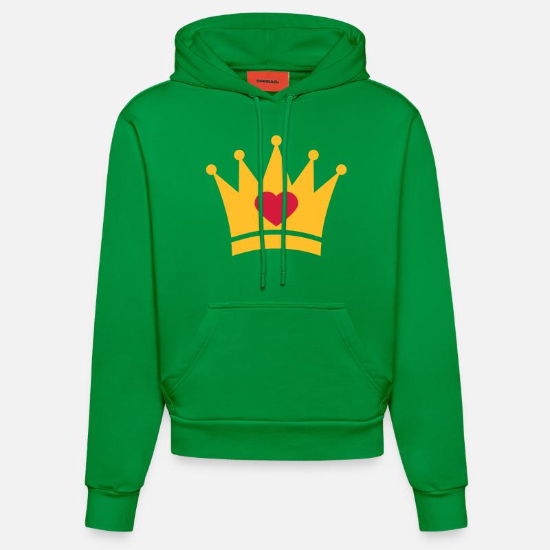 heart_krown_2c - Sweat à capuche bio ajusté fabriqué en UE - City Green
