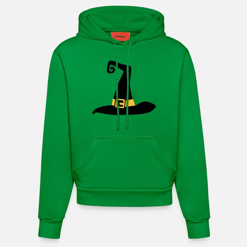 Hut - Organic Fitted Hoodie Made in EU - City Green
