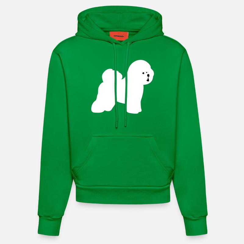 Bichon Frise - Sweat à capuche bio ajusté fabriqué en UE - City Green