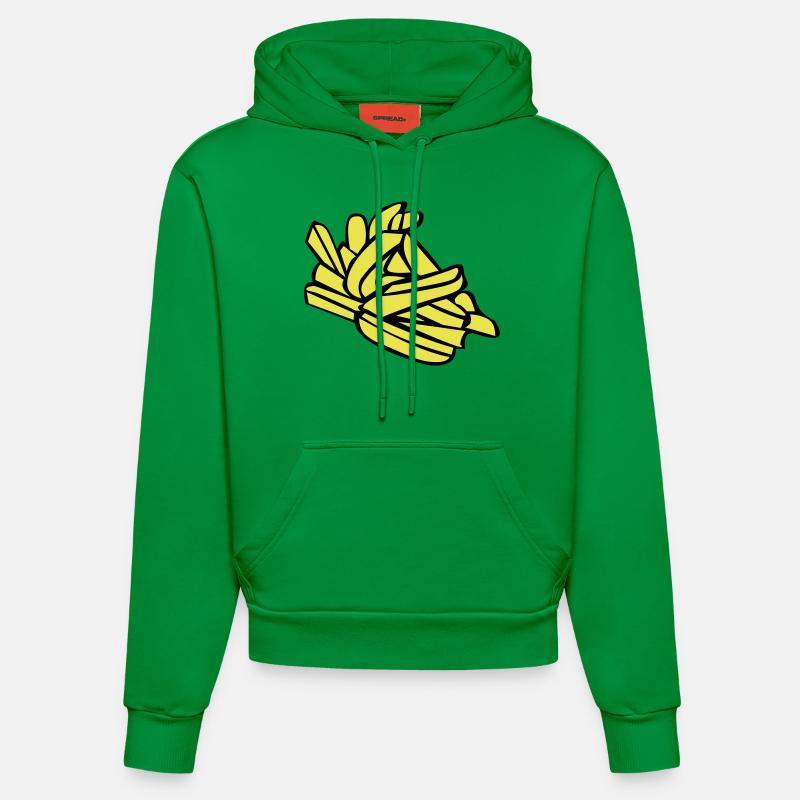 Pommes frites oder Chips - Organic Fitted Hoodie Made in EU - City Green