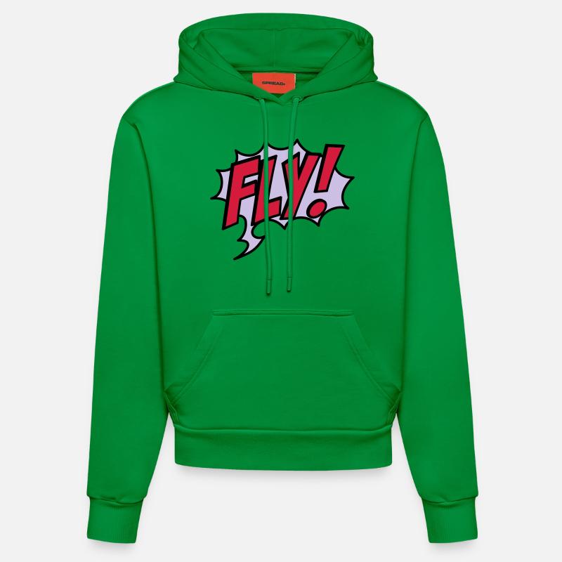 fly - Sweat à capuche bio ajusté fabriqué en UE - City Green