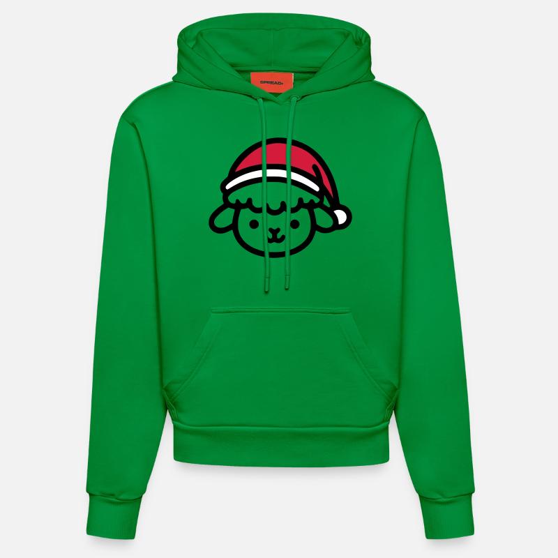 Noël Mignon Mouton - Sweat à capuche bio ajusté fabriqué en UE - City Green