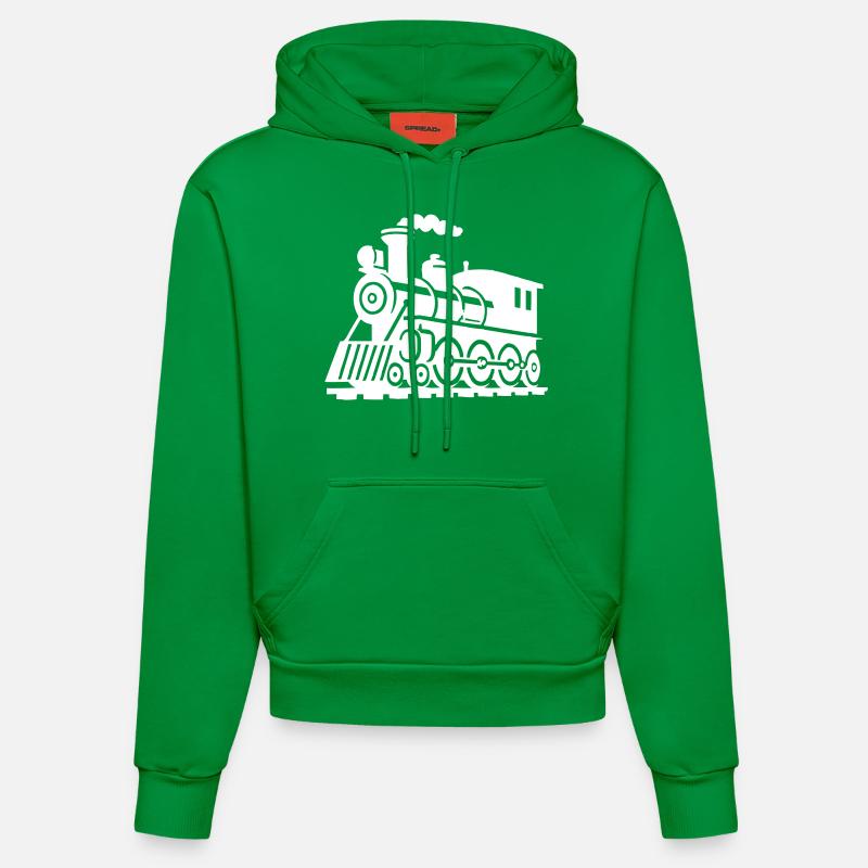 Locomotive de train - Sweat à capuche bio ajusté fabriqué en UE - City Green