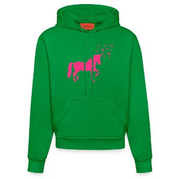 Licorne - Sweat à capuche bio ajusté fabriqué en UE - City Green - Devant