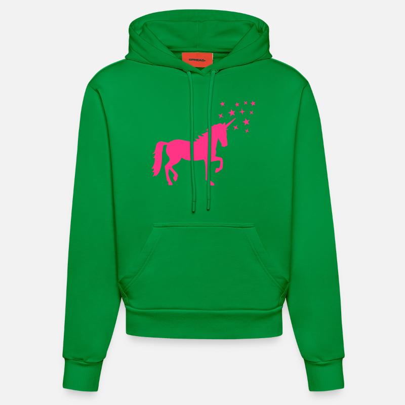 Licorne - Sweat à capuche bio ajusté fabriqué en UE - City Green