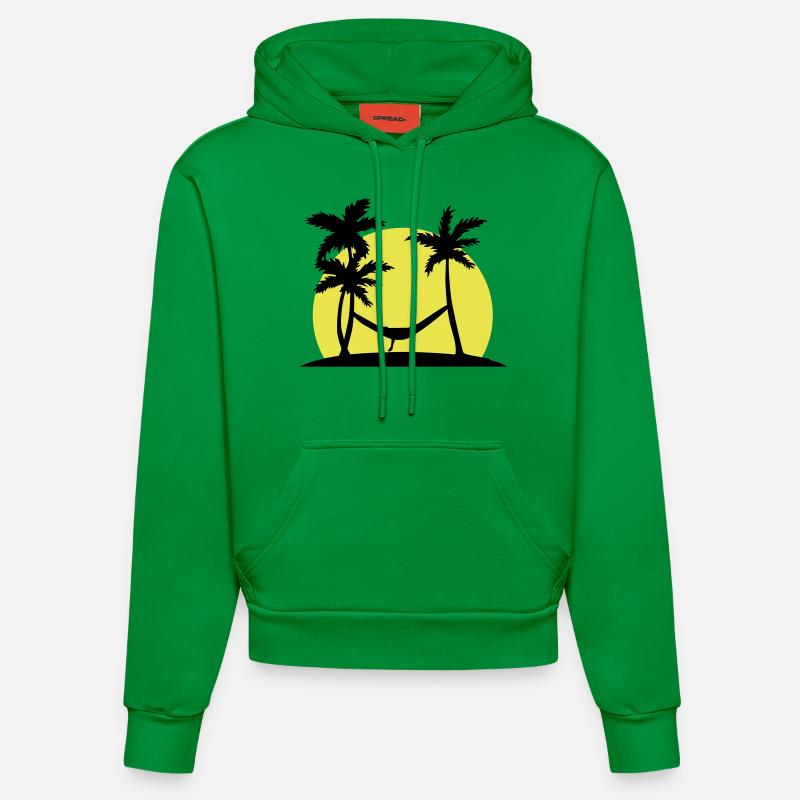 Hammock in Paradise - Sweat à capuche bio ajusté fabriqué en UE - City Green