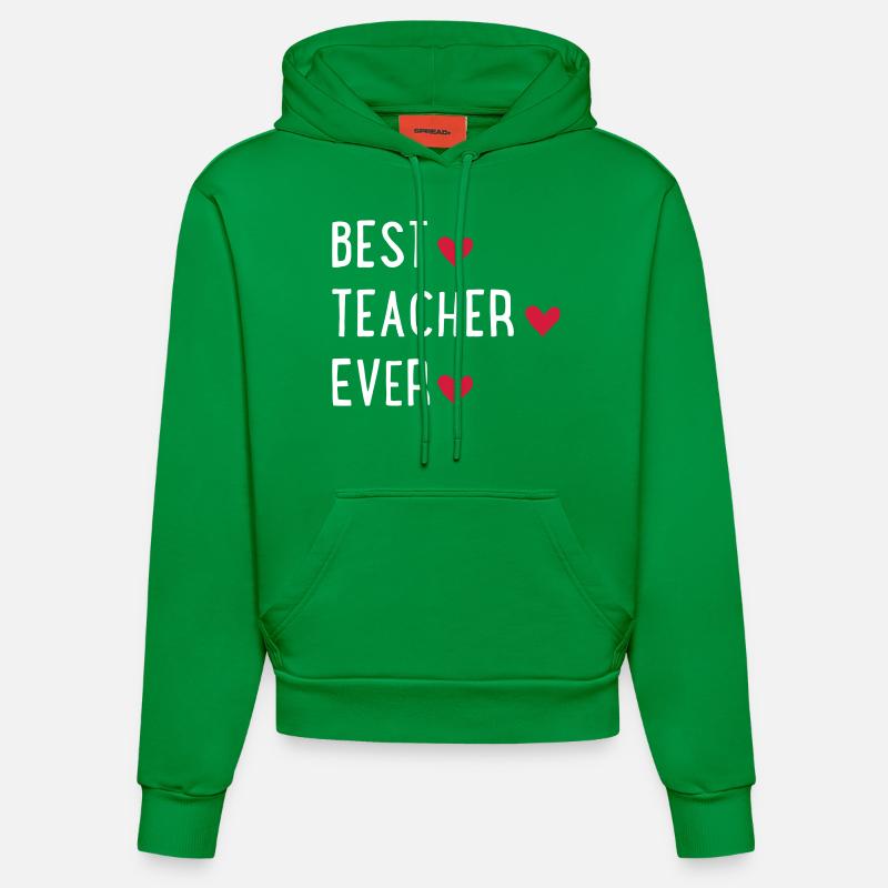 Meilleur enseignant - Sweat à capuche bio ajusté fabriqué en UE - City Green