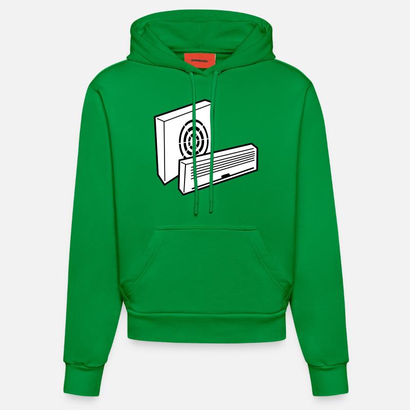 climatisation_c1 - Sweat à capuche bio ajusté fabriqué en UE - City Green