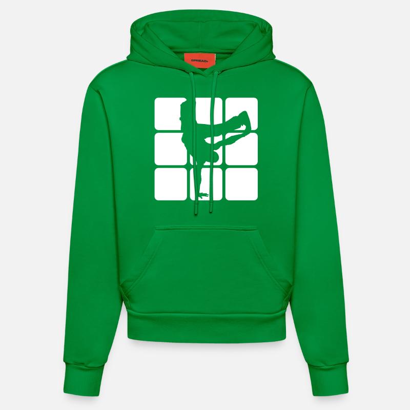 BREAKDANCE 1C 1 - Sweat à capuche bio ajusté fabriqué en UE - City Green