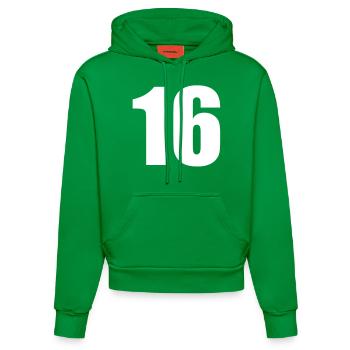 16 - Sweat à capuche bio ajusté fabriqué en UE - City Green - Devant