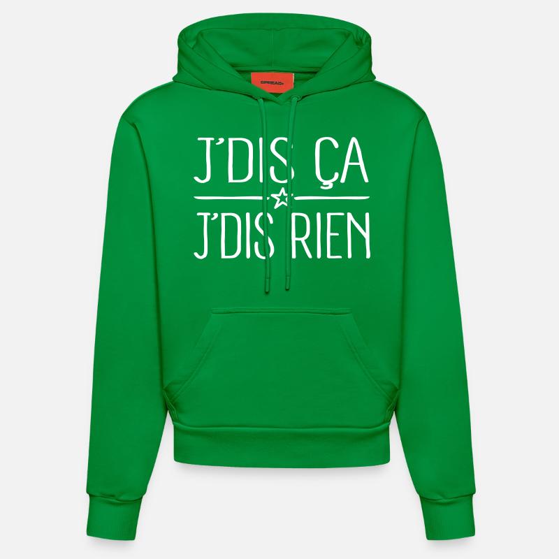 J'dis ça J'dis rien - Sweat à capuche bio ajusté fabriqué en UE - City Green
