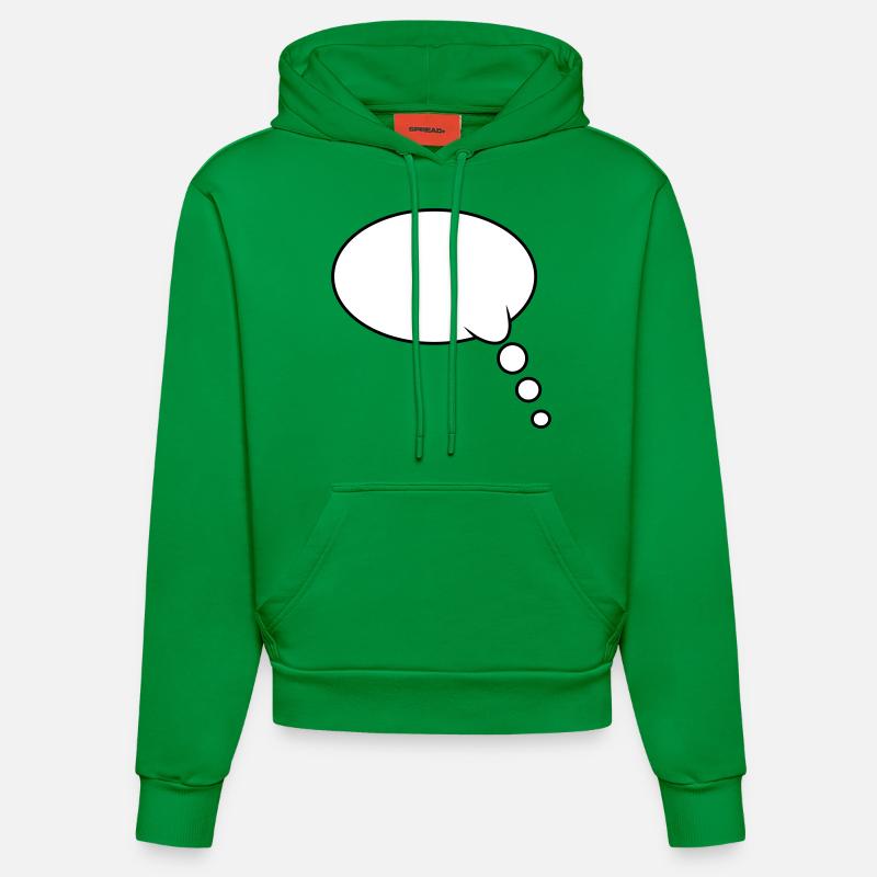 Pensée : Bubble Design - Sweat à capuche bio ajusté fabriqué en UE - City Green