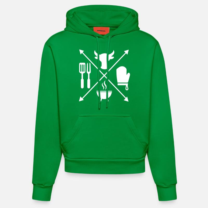 grillage - Sweat à capuche bio ajusté fabriqué en UE - City Green