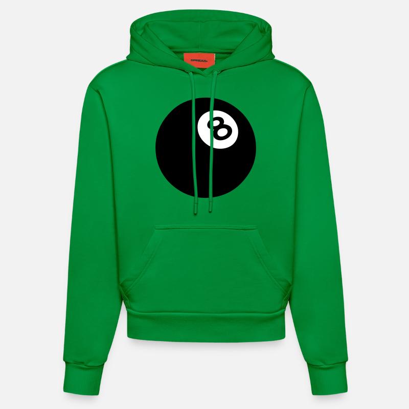 boule 8 billard noir 502 - Sweat à capuche bio ajusté fabriqué en UE - City Green