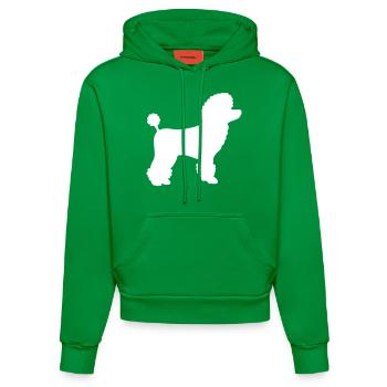 Poodle gift - Organic Fitted Hoodie Made in EU - City Green - Front