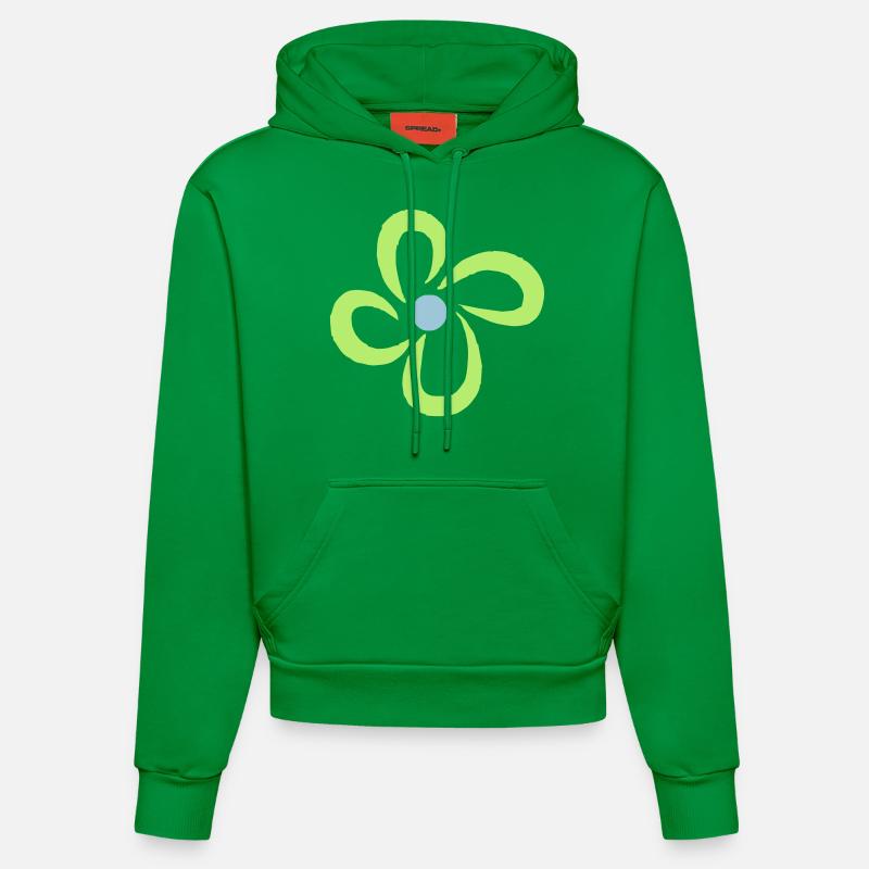 fleur - Sweat à capuche bio ajusté fabriqué en UE - City Green