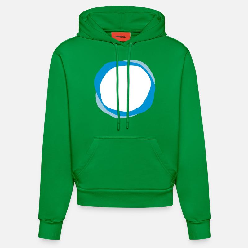 cercles psychédéliques - Sweat à capuche bio ajusté fabriqué en UE - City Green