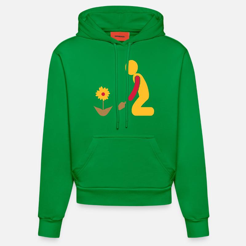 jardin - Sweat à capuche bio ajusté fabriqué en UE - City Green