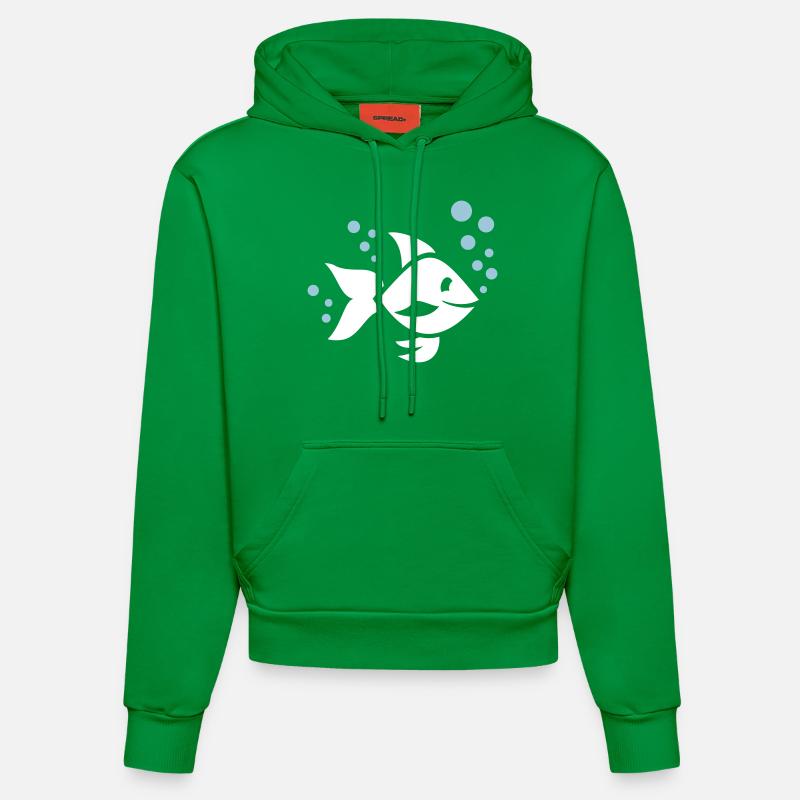 Poisson - Sweat à capuche bio ajusté fabriqué en UE - City Green