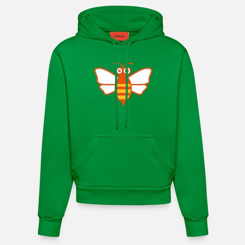 Abeille - Sweat à capuche bio ajusté fabriqué en UE - City Green