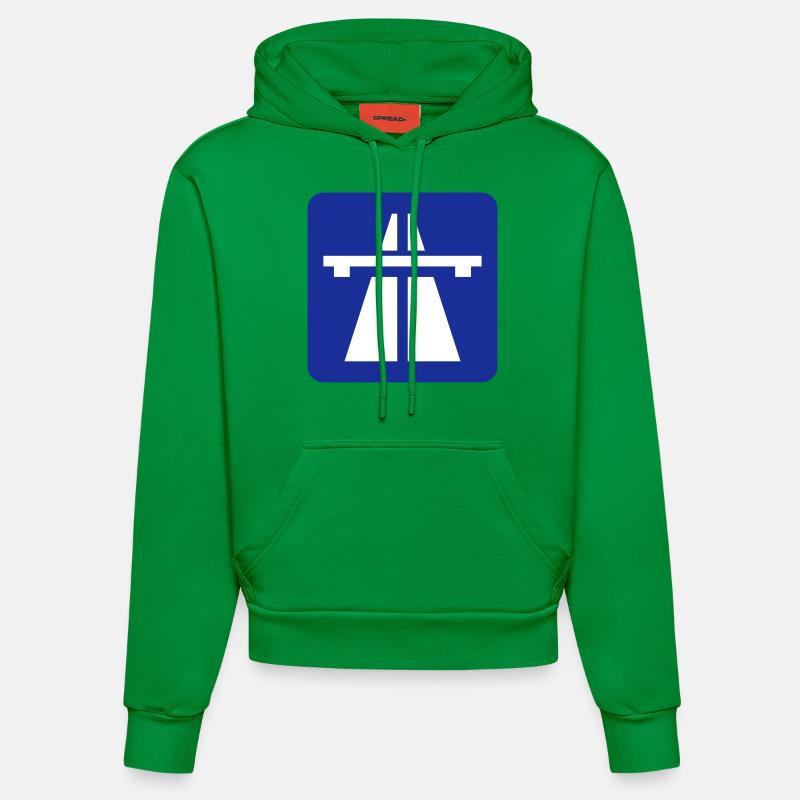Autobahn - Sweat à capuche bio ajusté fabriqué en UE - City Green