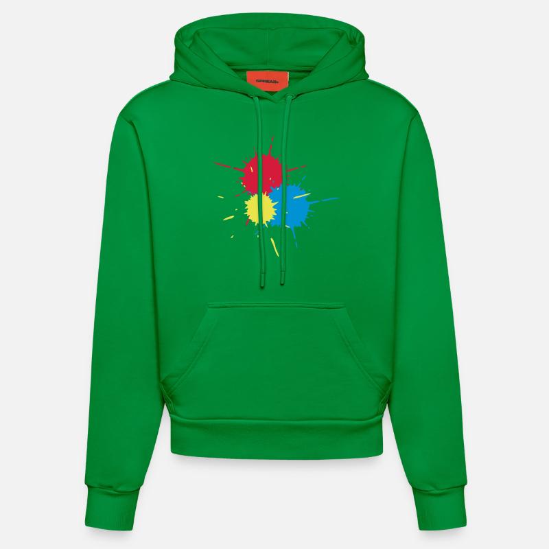flocs de paintball - Sweat à capuche bio ajusté fabriqué en UE - City Green
