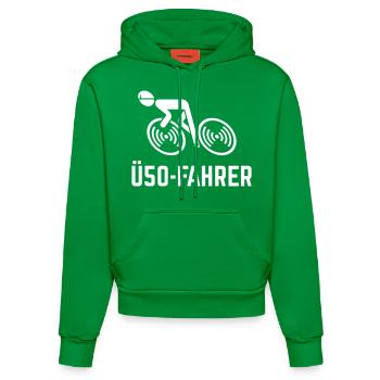 Ü50-Fahrer (Rennradfahrer / Rennrad / Fahrrad / W) - Organic Fitted Hoodie Made in EU - City Green - Vorne