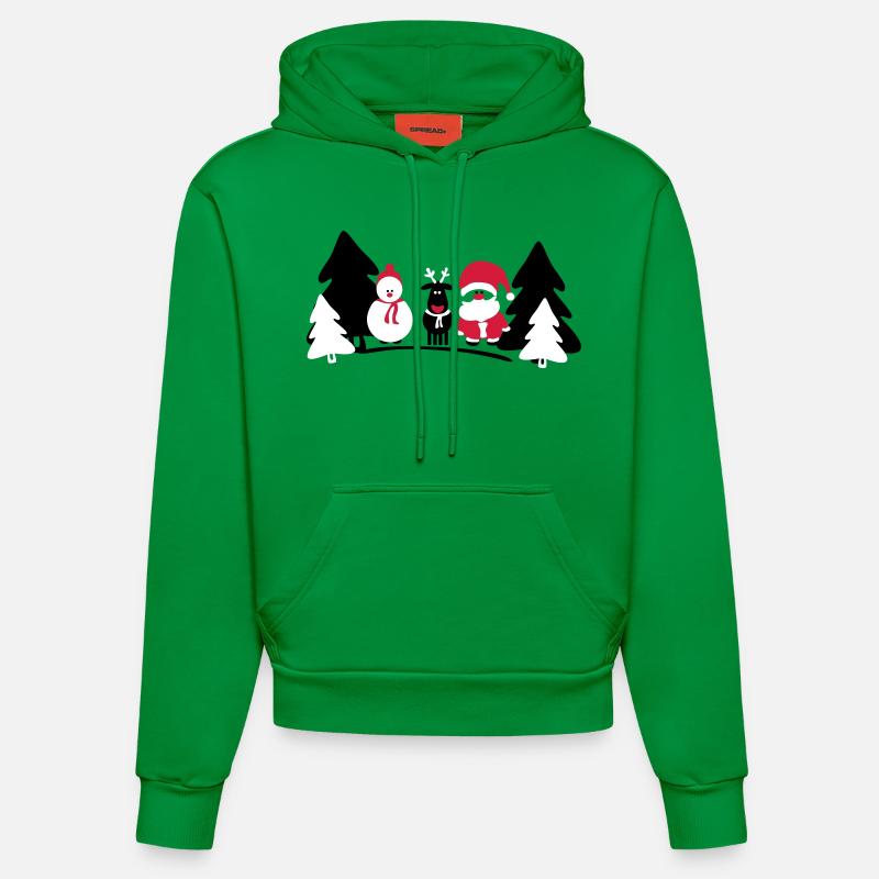 noël équipe 2 - Sweat à capuche bio ajusté fabriqué en UE - City Green