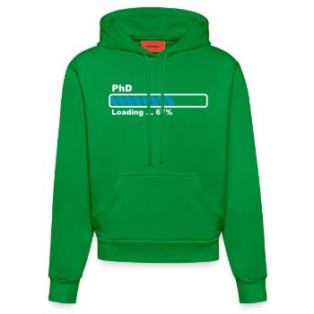 PhD loading bar - Organic Fitted Hoodie Made in EU - City Green - Front