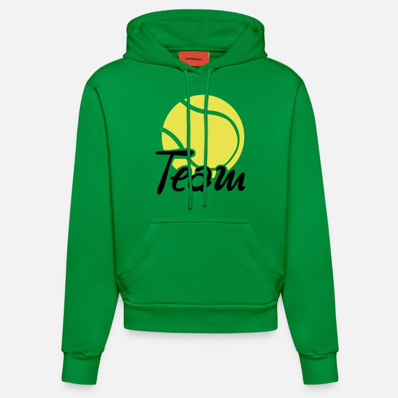 tennis_team - Sweat à capuche bio ajusté fabriqué en UE - City Green