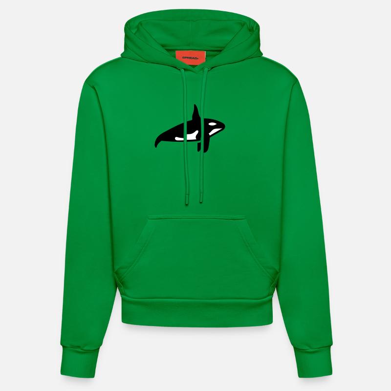baleine - Sweat à capuche bio ajusté fabriqué en UE - City Green