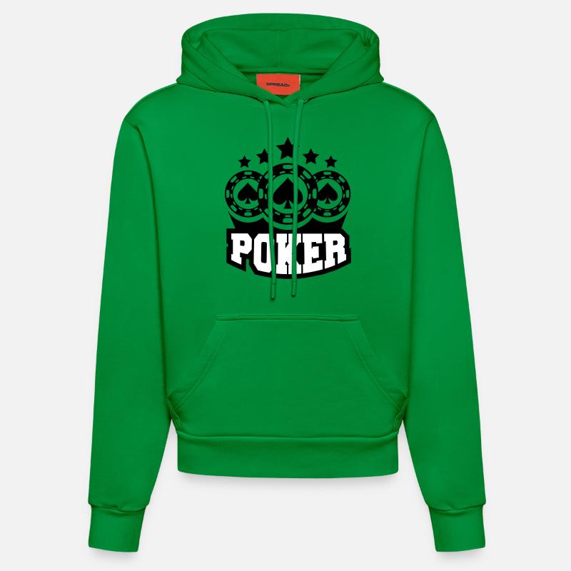 poker_player_c2 - Sweat à capuche bio ajusté fabriqué en UE - City Green