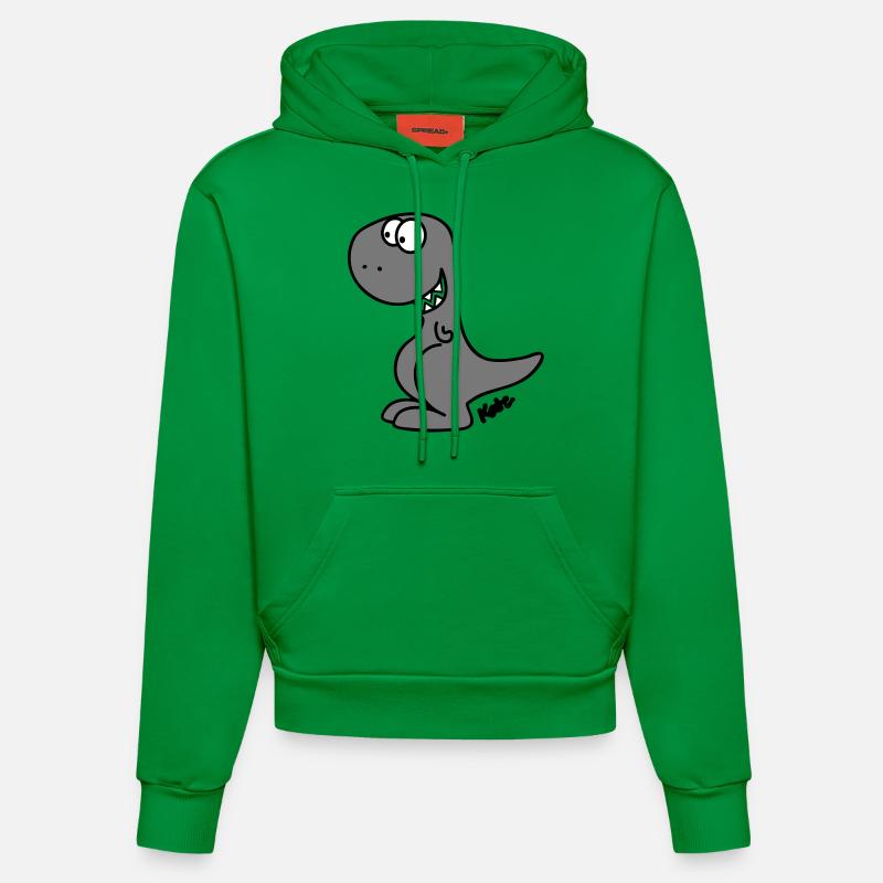 Dino (c) - Sweat à capuche bio ajusté fabriqué en UE - City Green