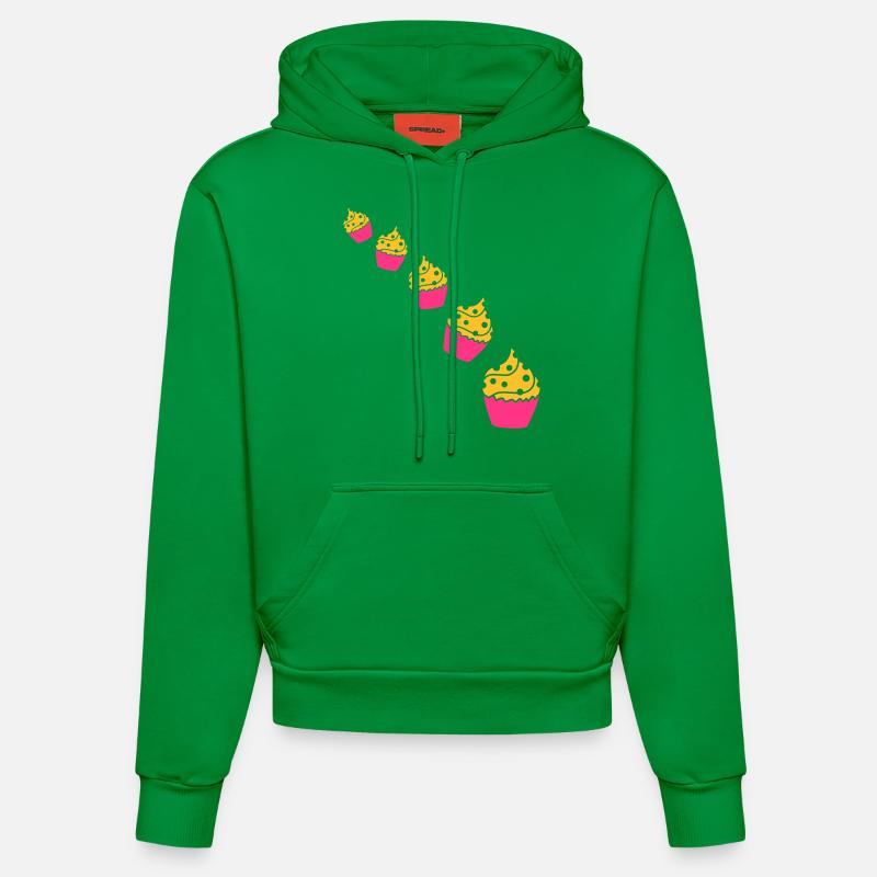 Cupcakes - Sweat à capuche bio ajusté fabriqué en UE - City Green