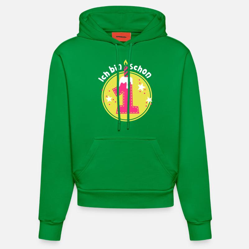 Juste un an - Sweat à capuche bio ajusté fabriqué en UE - City Green