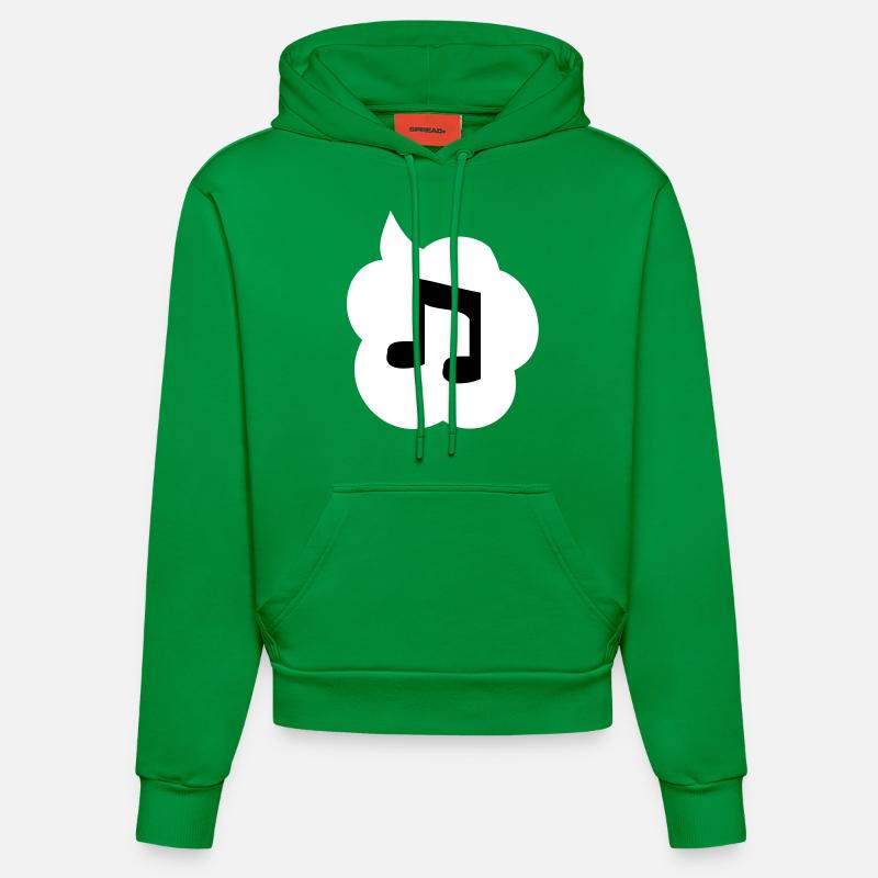 Music Talking - Sweat à capuche bio ajusté fabriqué en UE - City Green