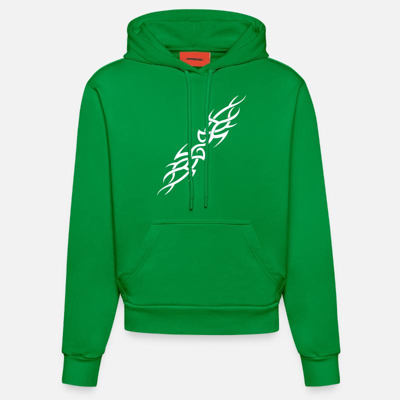 tribal - Sweat à capuche bio ajusté fabriqué en UE - City Green