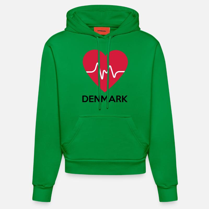 coeur Danemark - Sweat à capuche bio ajusté fabriqué en UE - City Green
