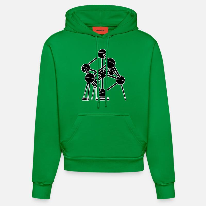 Atomium Bruxelles 2 - Sweat à capuche bio ajusté fabriqué en UE - City Green