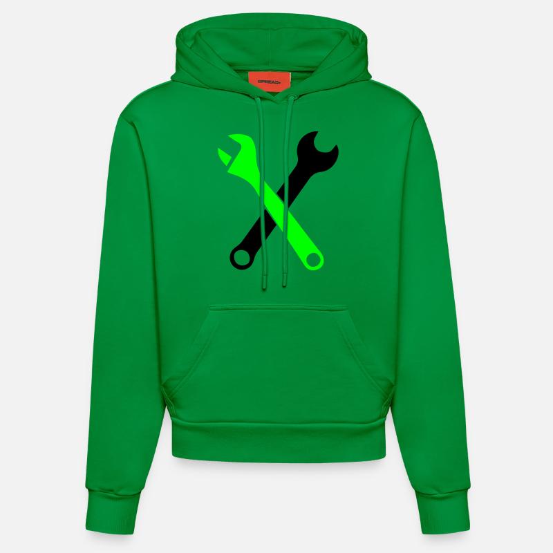 Clé à outils 1 - Sweat à capuche bio ajusté fabriqué en UE - City Green